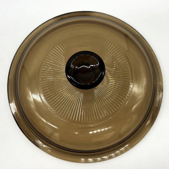 Vtg Corningware Vision Amber Glass 24oz Bowl Lid Home Kitchen 8" Cookware V-30-B - Picture 3 of 6